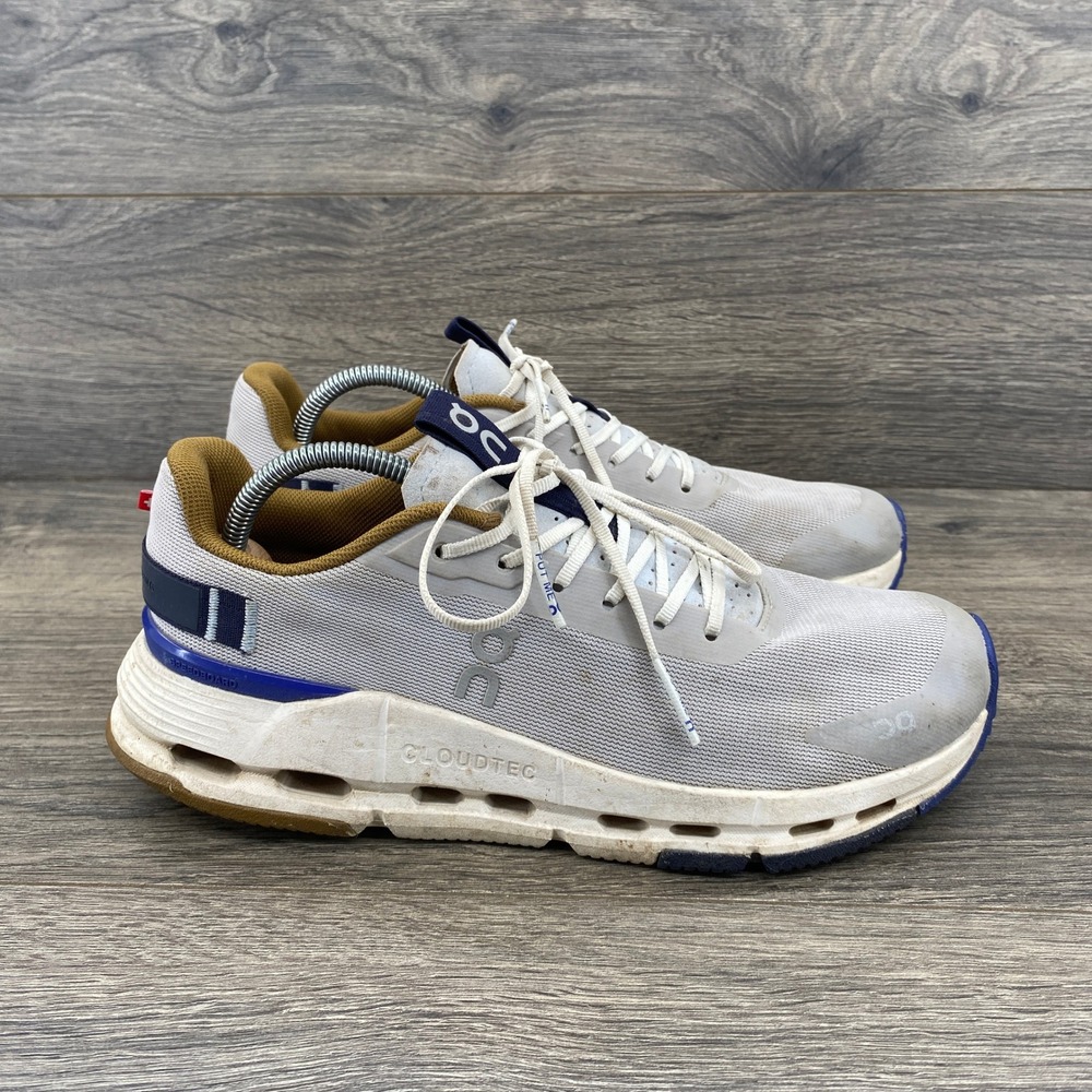 On Running Cloudnova 4 Womens 7.5 Grey Navy Running Shoes - Picture 2 of 10